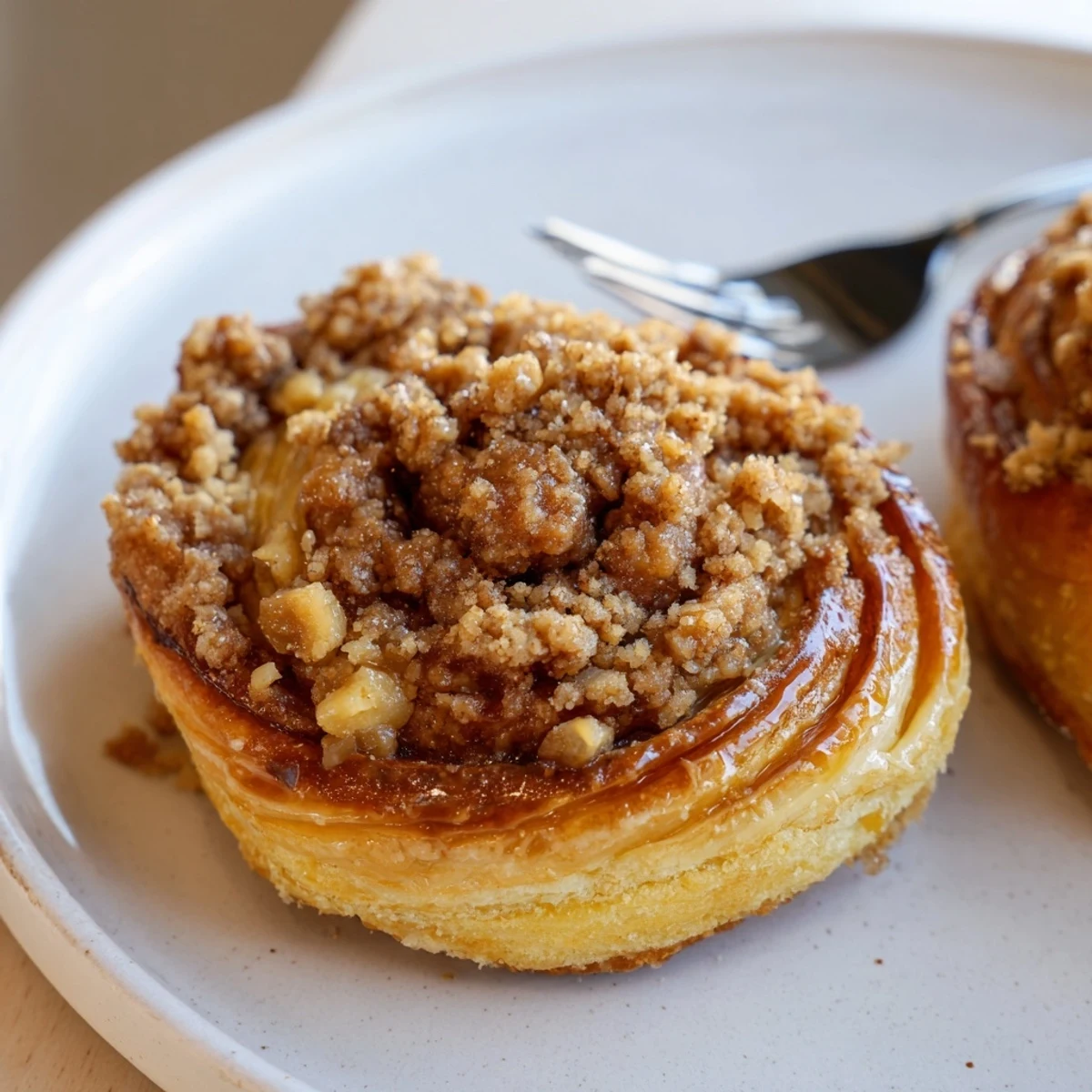 Delicious coffee cream cheese crumb Danish, featuring a flaky pastry and sweet crumbles.