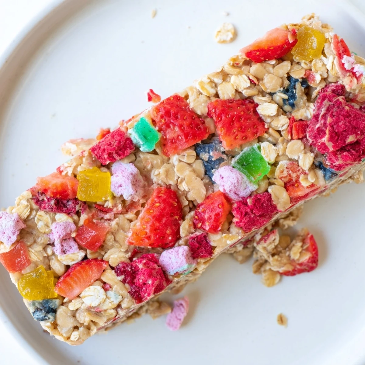 Delicious and playful freeze-dried candy mash-up bars, perfect for afternoon snacking.