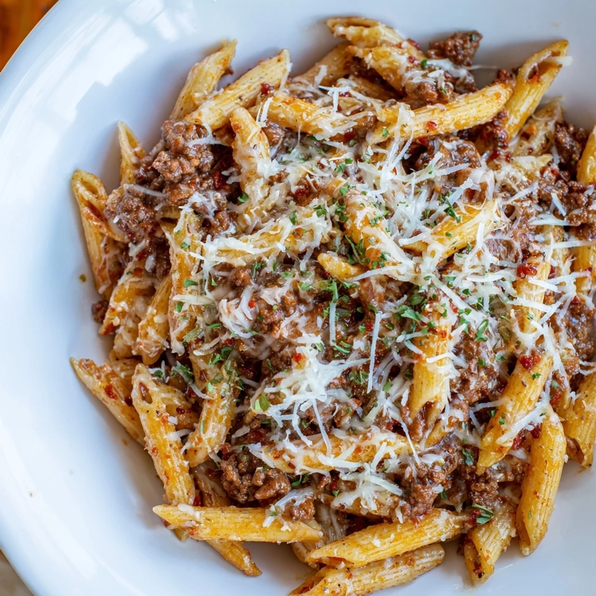 Cheesy Beef Penne Bake #106
