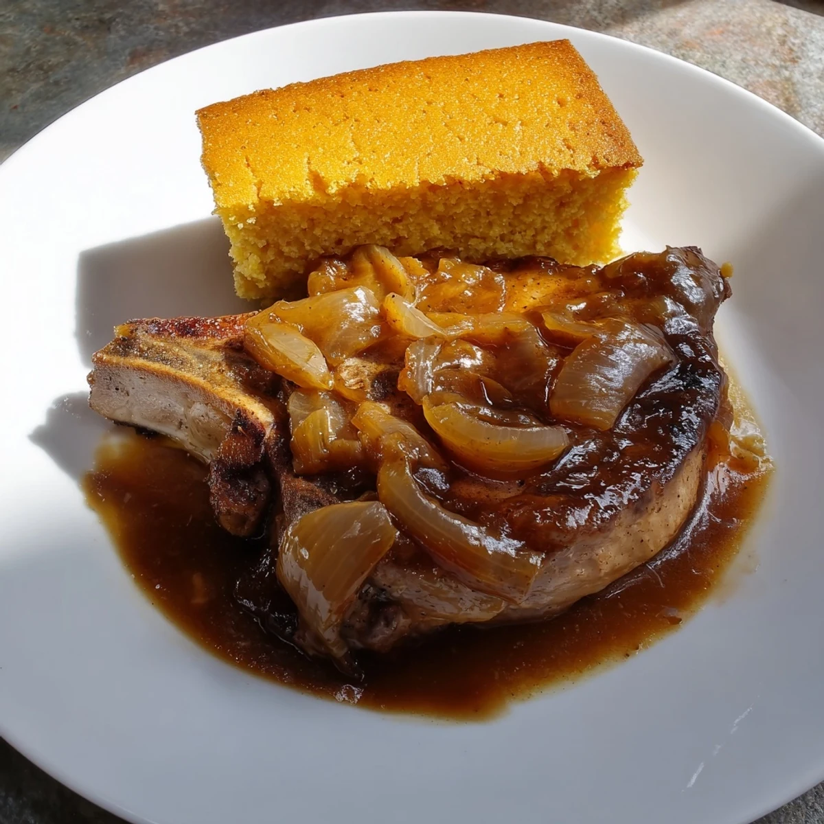 Smothered Pork Chops Cornbread