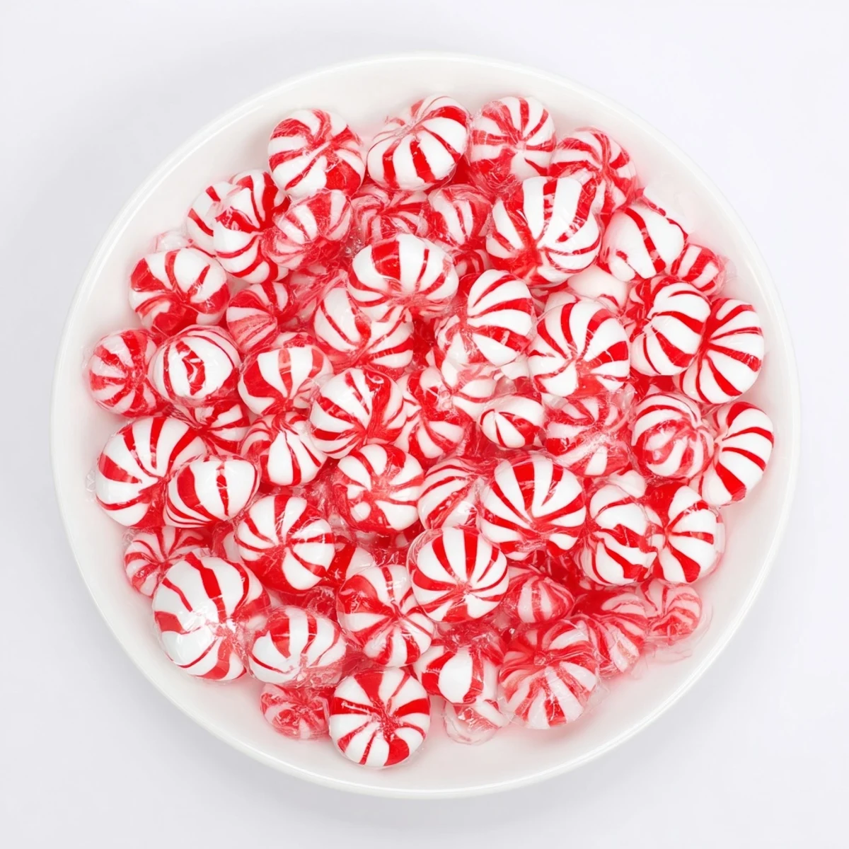This beautiful No-Bake Peppermint Candy Bowl presents a glistening, edible treat holder made by melting peppermint candies.