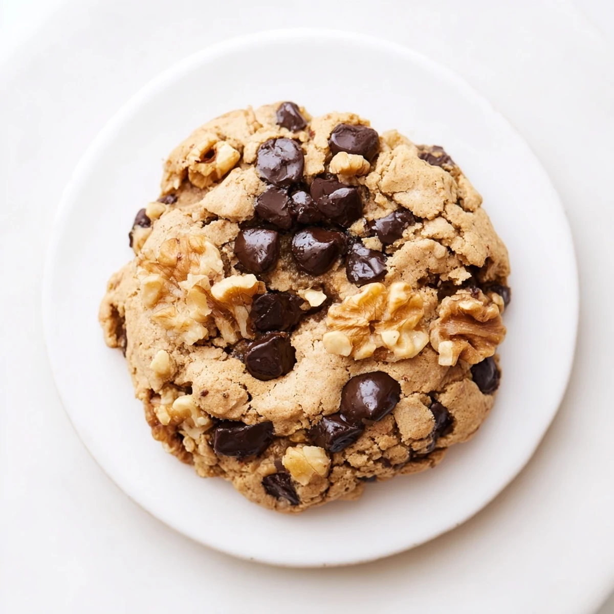 Perfectly baked, soft and chewy protein chocolate chip cookies, ideal for a dessert or snack.
