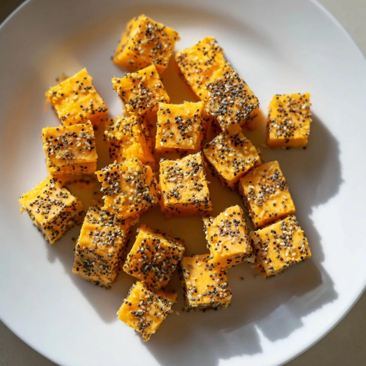 Salty Bites: Bagel Cheese Cubes