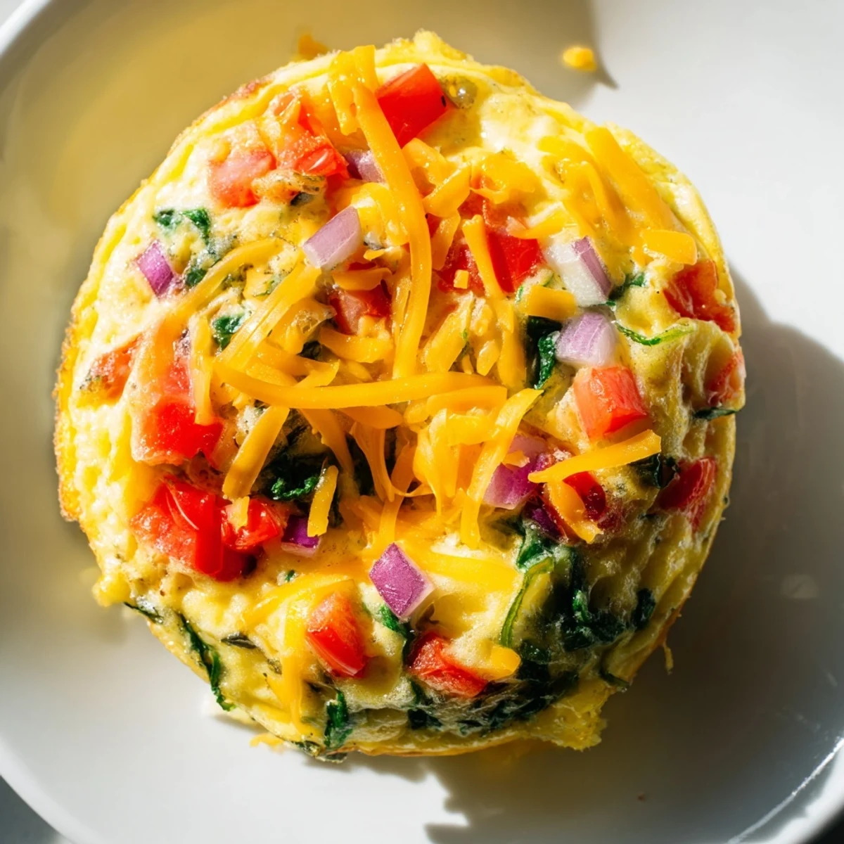 Golden, veggie-filled Customizable Egg Muffins fresh from the oven, offering a delicious and nutritious breakfast.