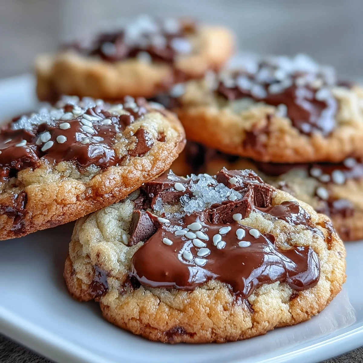 Rich, nutty cookies made with tahini and dark chocolate chips, baked to golden perfection and ready to enjoy.