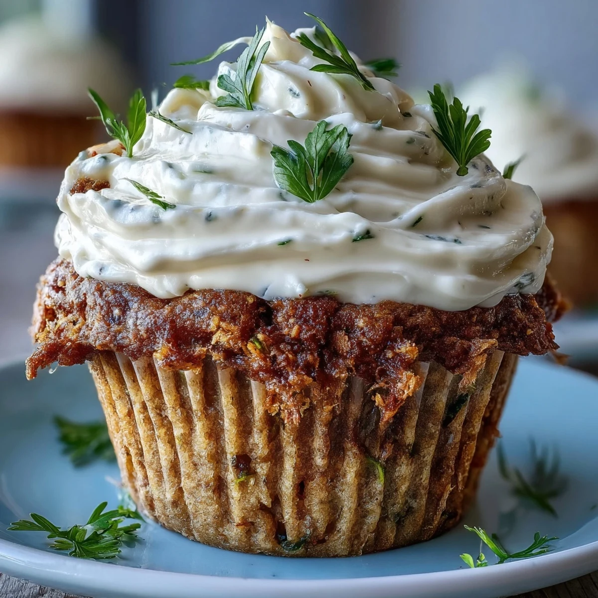 Wholesome carrot and zucchini muffins featuring a soft cream cheese swirl, ideal for a nutritious morning treat.