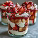 Strawberry Shortcake Trifle Mason