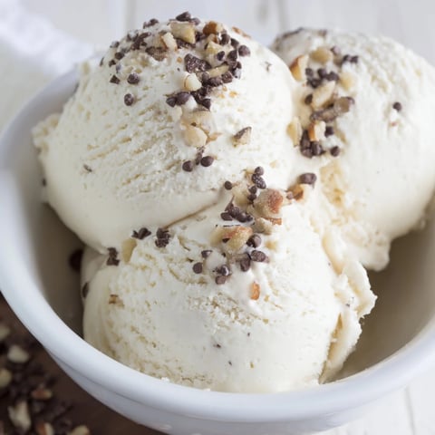 Creamy cottage cheese ice cream, swirled with berry mix-ins, frozen to a perfect scoopable texture.