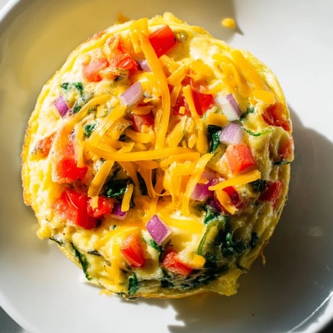 Golden, veggie-filled Customizable Egg Muffins fresh from the oven, offering a delicious and nutritious breakfast.