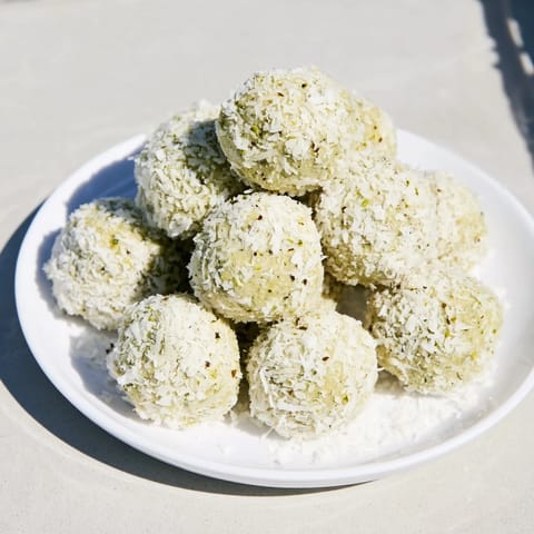 Coconut Matcha Snowball Bites