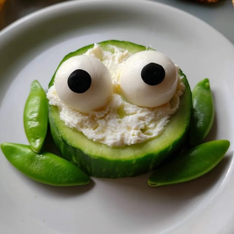 Bright Frog Pond Snack Tray: A colorful arrangement of fruits and veggies creates a playful, delicious snack.