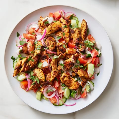 Chicken Shawarma Tahini Salad