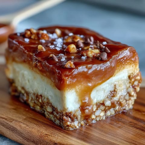 Golden caramel-dipped apple slices topped with crunchy crushed peanuts for a sweet and salty treat.