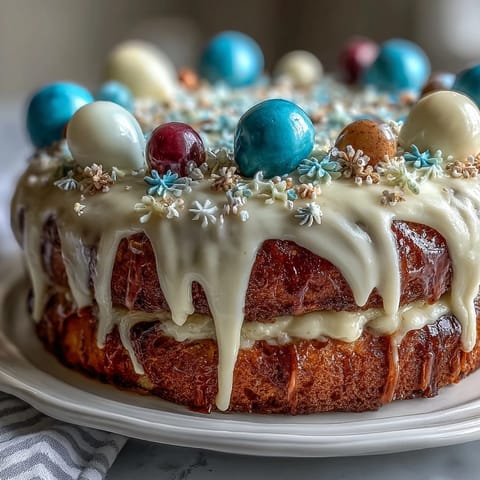 Festive vanilla sponge cake with buttercream frosting, decorated with playful balloon toppers for graduation parties.