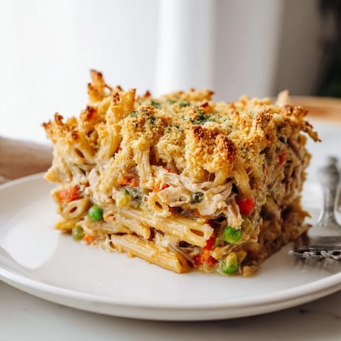 Savory Japanese curry pasta bake topped with melted cheese and crispy panko breadcrumbs.  