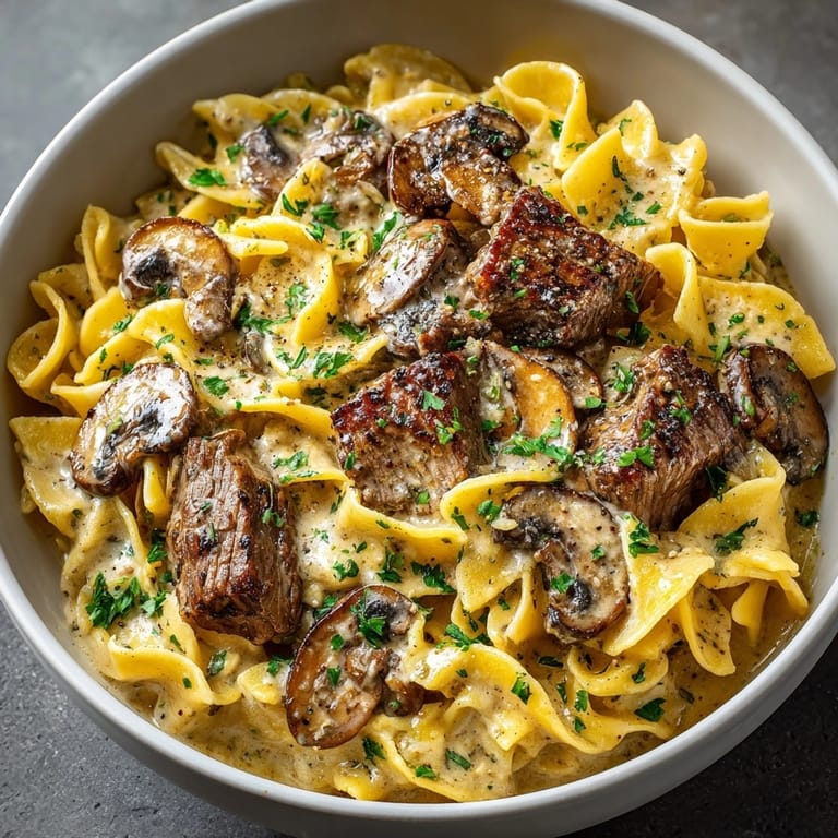 Tender beef in a luscious sour cream gravy: enjoy this easy Slow Cooker Beef Stroganoff.