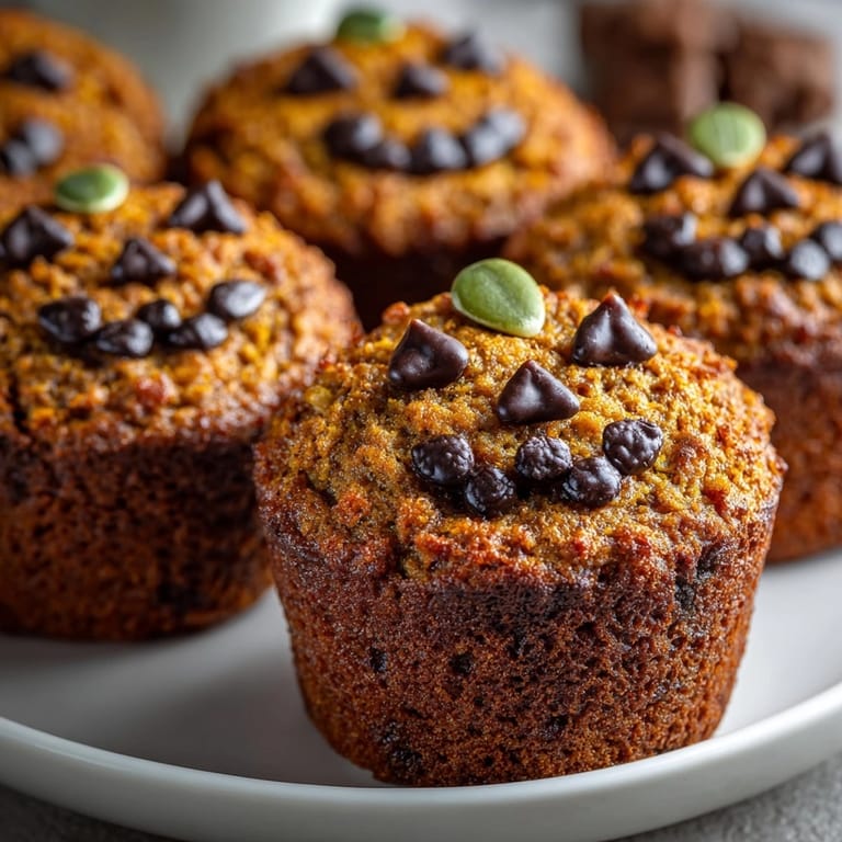 Homemade whole wheat pumpkin muffins displayed on a wire rack, decorated with jack-o'-lantern faces.