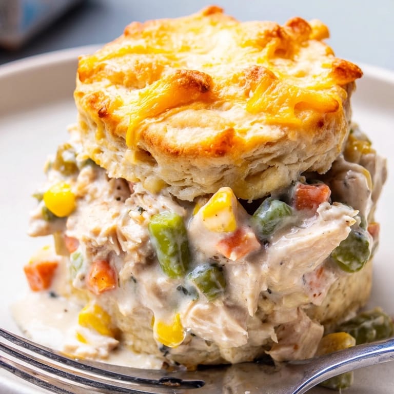 Flaky homemade Cajun Chicken Ranch Pot Pie Cups, cheesy and warm, perfect for dinner.