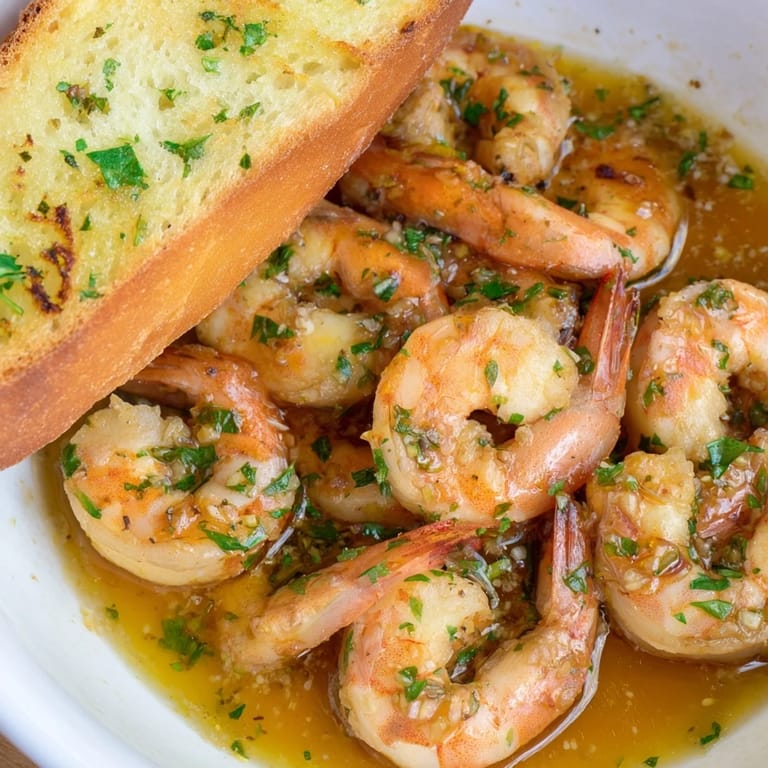 Heavenly shrimp scampi bowls perfectly paired with crusty garlic bread for ultimate flavor.