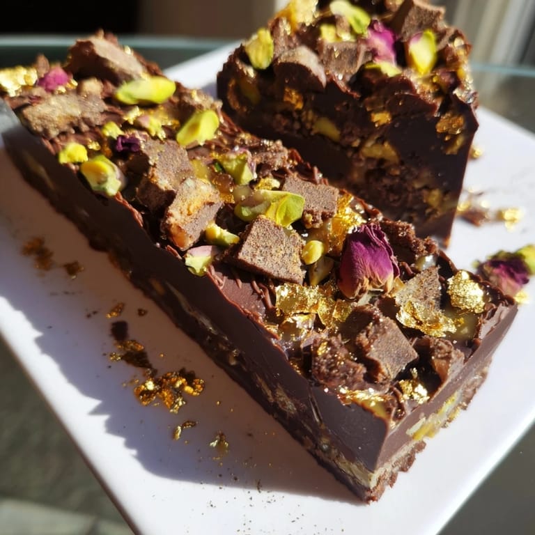 Fusion dessert featuring rich chocolate and spiced date caramel in delightful layers.  