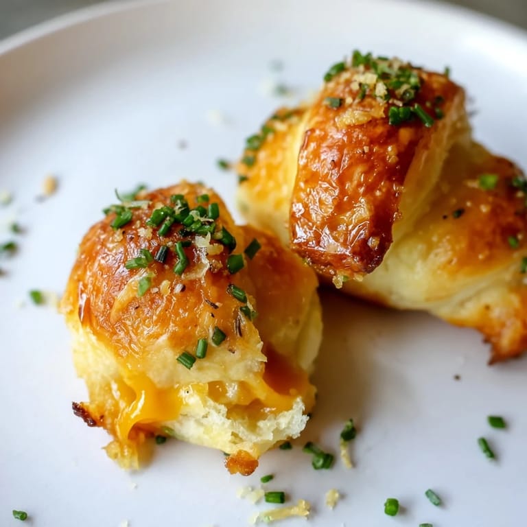 Mouthwatering, golden-brown Savory Rolls: Crescent Roll Baked Cheese Bites, oozing melted cheese, delicious!