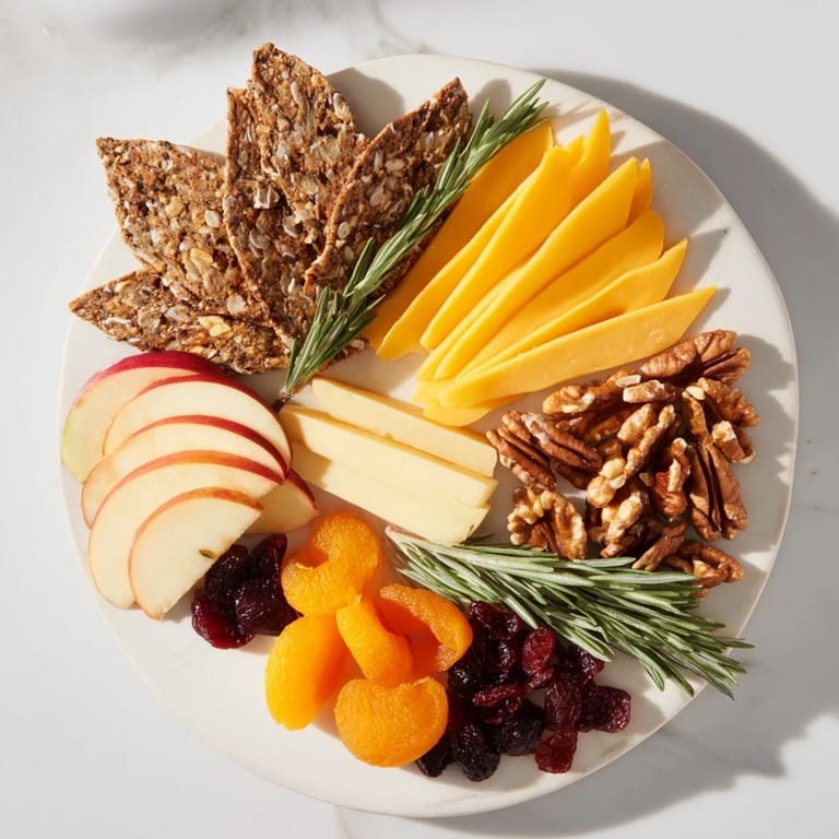 A gorgeous array of Thanksgiving Leaf Fall, ready to serve, featuring leaf-shaped cheese and crackers.