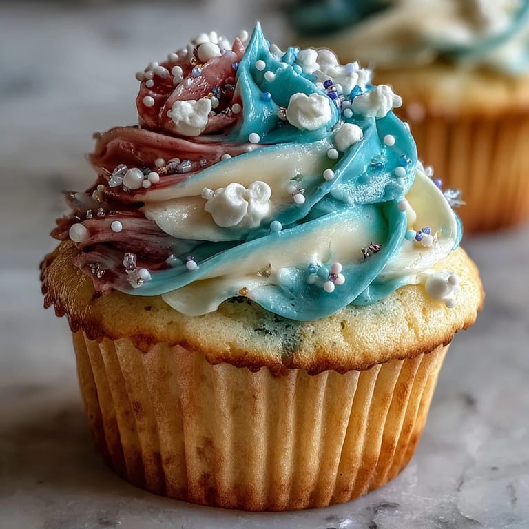 Pastel Buttercream Baby in Bloom Cupcakes: Charming vanilla cupcakes topped with intricate buttercream floral designs, perfect for spring baby showers or Mother's Day brunch.