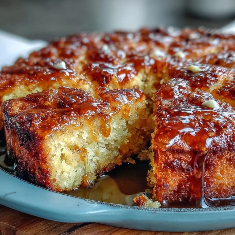 Classic Soul Food Cornbread Skillet with Honey Butter, featuring a crispy golden crust and soft, buttery center, fresh from the oven.