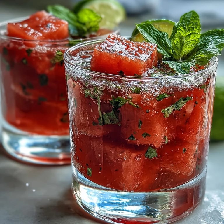 Bright and bubbly watermelon mint spritz mocktail, featuring fresh mint, lime, and sparkling water for a cool summer sip.