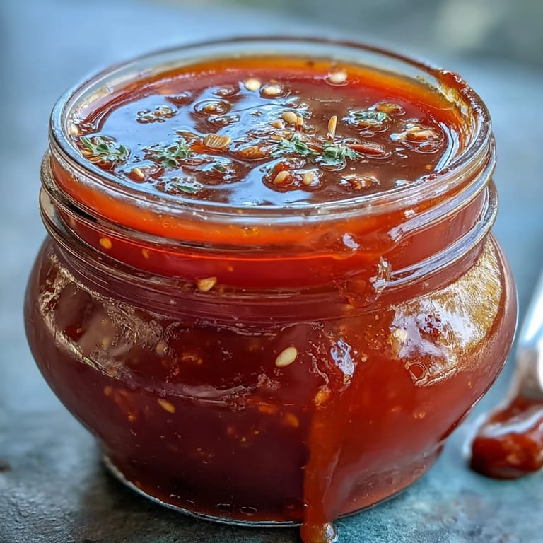 Spicy lacto-fermented hot sauce with deep orange-red color, packed with fresh chilies, bell peppers, and garlic for intense flavor.