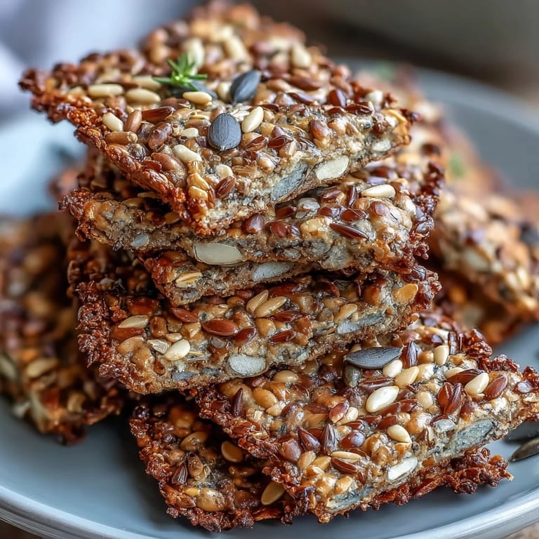 Wholesome, gluten-free seed crackers with a nutty aroma, ready to serve with dips, spreads, or your favorite cheeses.