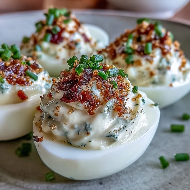 Creamy Everything Bagel Deviled Eggs ready for guests, bursting with flavor.