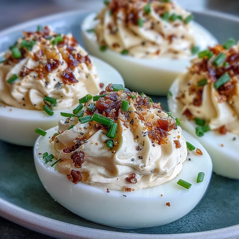 Appetizing Everything Bagel Deviled Eggs, a delightful, easy appetizer spread.