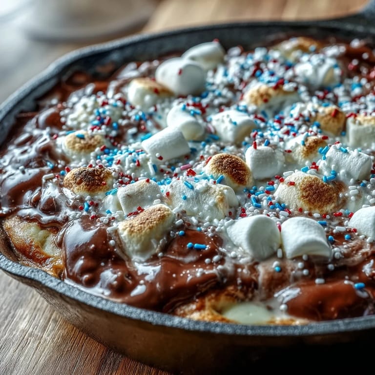 Golden-brown marshmallows melt over chocolate in this festive 3-ingredient S'mores Dip.